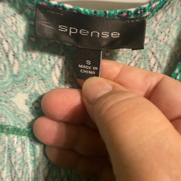 Spense Artsy Maxi Dress S Baby Doll Halter V-neck Cinch Waist Paisley Sleeveless - Picture 3 of 9